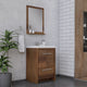 Sortino 24" Modern Bathroom Vanity With Sink, Rosewood