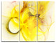 "Light Yellow Nebula Star" Digital Metal Wall Art, 3 Panels, 36"x28"