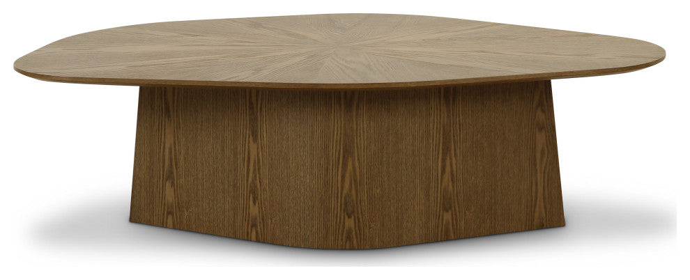 Roche Coffee Table, Brown Ash, Height: 13.7