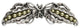 Pearly Peapod Pull Antique Brass, Antique Pewter