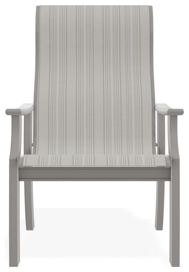 St. Catherine Sling Outdoor Armchair, Harbor/Warm Gray