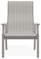 St. Catherine Sling Outdoor Armchair, Harbor/Warm Gray