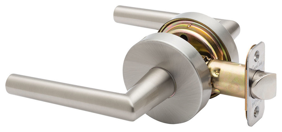 Mid Century Passage Lever, Satin Stainless