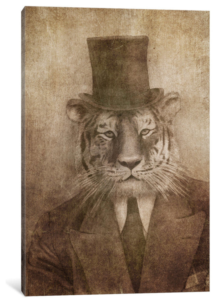 "Sir Tiger Gallery" by Terry Fan, 26x18x1.5"
