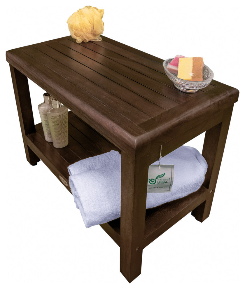 Classic Teak Shower Bench, 24"