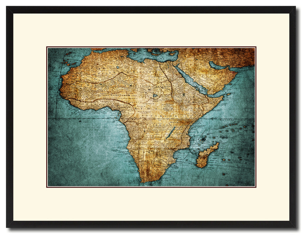 Africa Mapmaker Vintage Antique Map Wall Art, 16"x21"