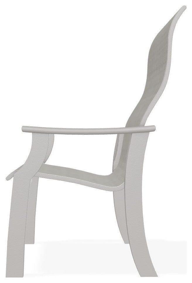 St. Catherine Sling Outdoor Armchair, Deacon/Warm Gray