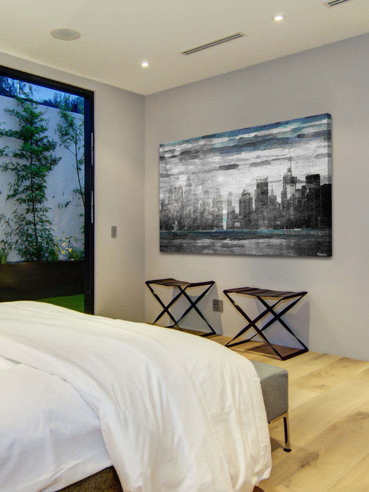 "Sunset in NYC" Print on Canvas, 36"x24"
