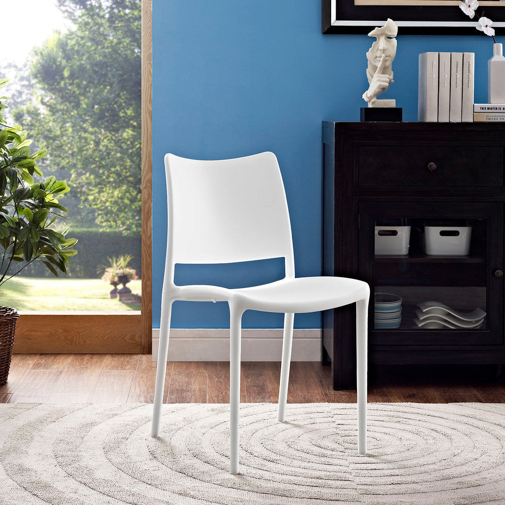 Modern White Hipster Dining Side Chair