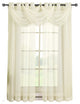 Abri Single Grommet Crushed Sheer Curtain, Ivory, 50"x84"