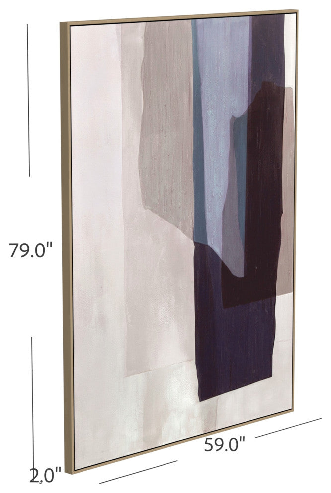Salone Framed Canvas - Gold Frame