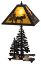 21 High Lone Moose W/Lighted Base Table Lamp