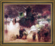 Theodore Clement Steele Flower Mart Framed Premium Canvas Print, 16"x20"