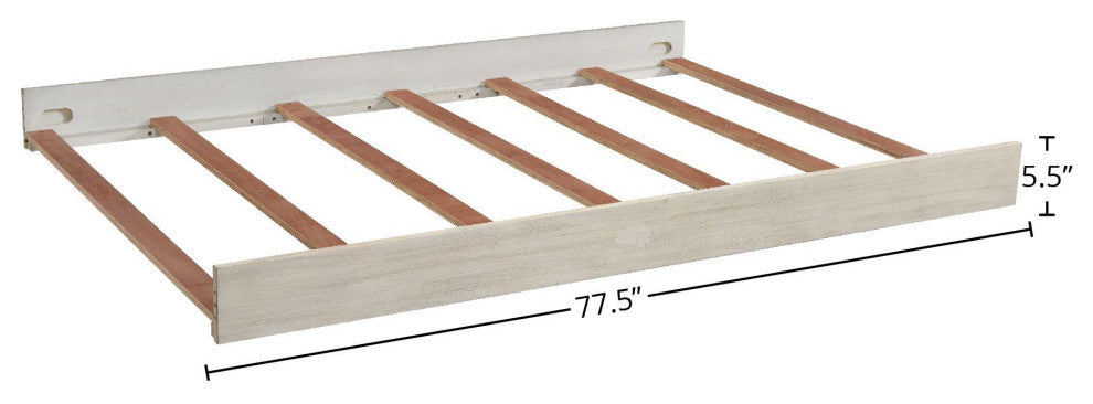 Beck 78"W Wood Bed Rails, Gray, Full