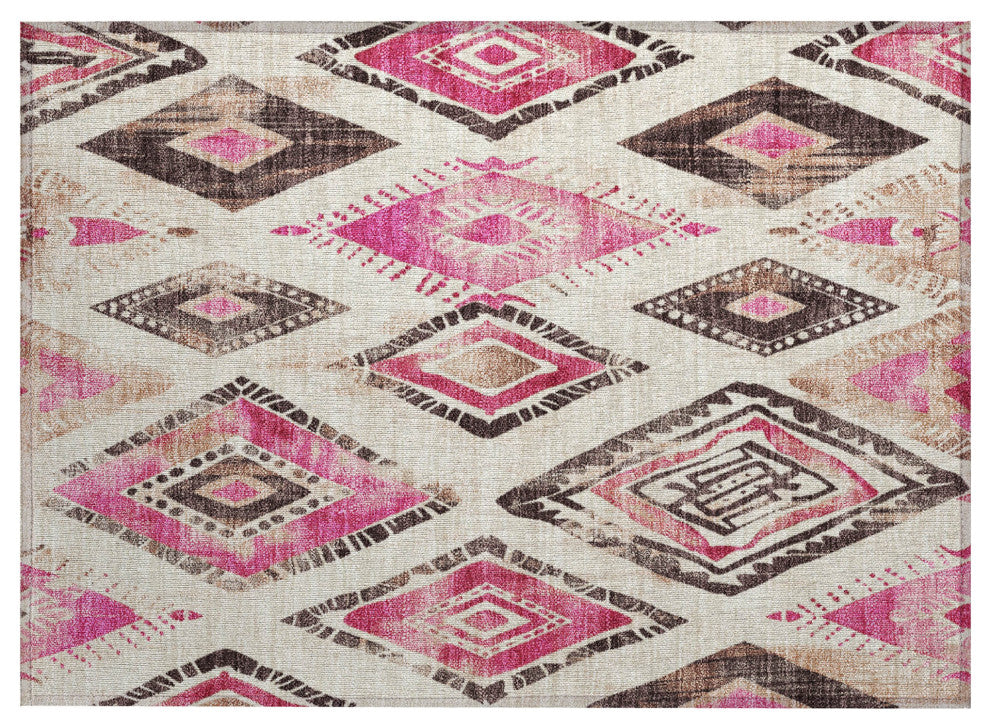 Machine Washable Indoor/Outdoor Chantille ACN1861 Linen 1'8" x 2'6" Rug