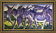 Franz Marc Donkey Frieze - 15" x 30" Framed Premium Canvas Print