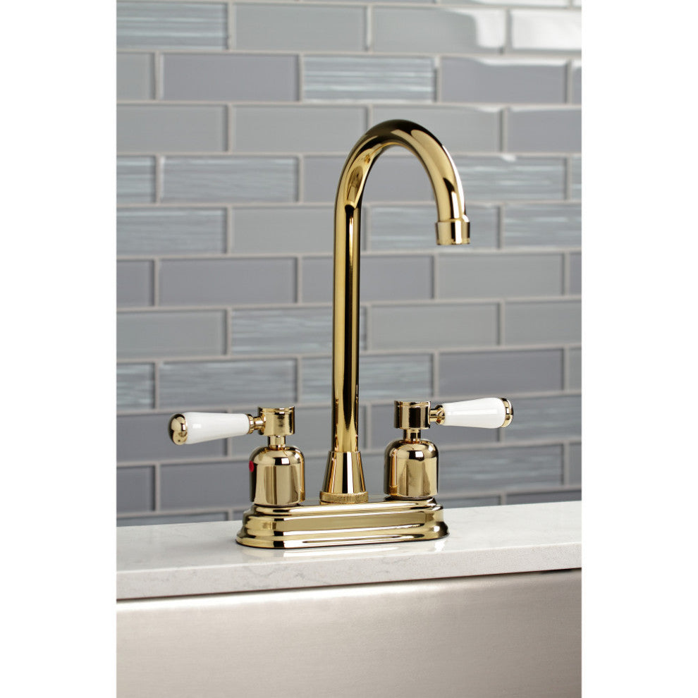 Kingston Brass KB8492DPL Paris Bar Faucet, Polished Brass