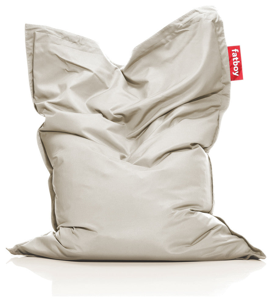 Fatboy Outdoor modern Bean Bag Chair, Sunbrella outer shell, Light Grey