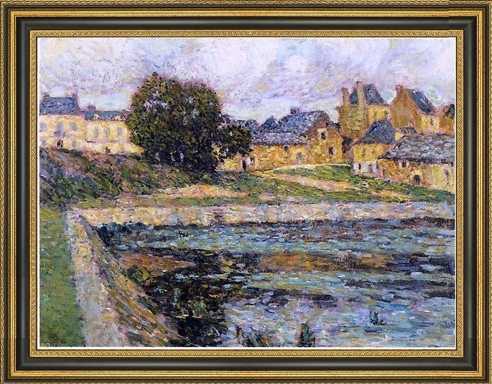 Henri Le Sidaner Village at Bellay Framed Premium Canvas Print, 18"x24"