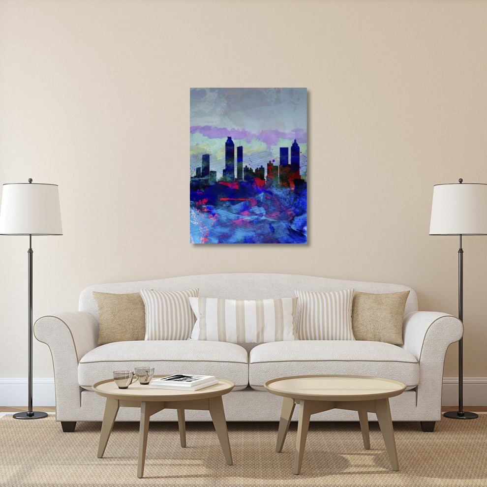 "Atlanta Watercolor Skyline" Fine Art Print