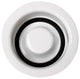 Insinkerator Style Disposal Flange And Stopper In Polished Nickel, Powder Coated White
