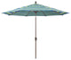 11' Champagne Auto-Tilt Crank Lift Aluminum Umbrella, Sunbrella, Seville Seaside