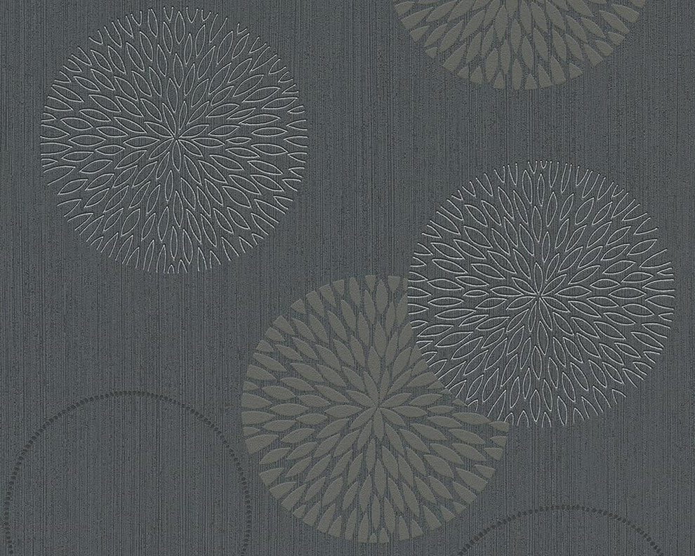 Spot 3, A Hint of Elegance Gray, Black Wallpaper Roll, Modern Wall Decor Accent