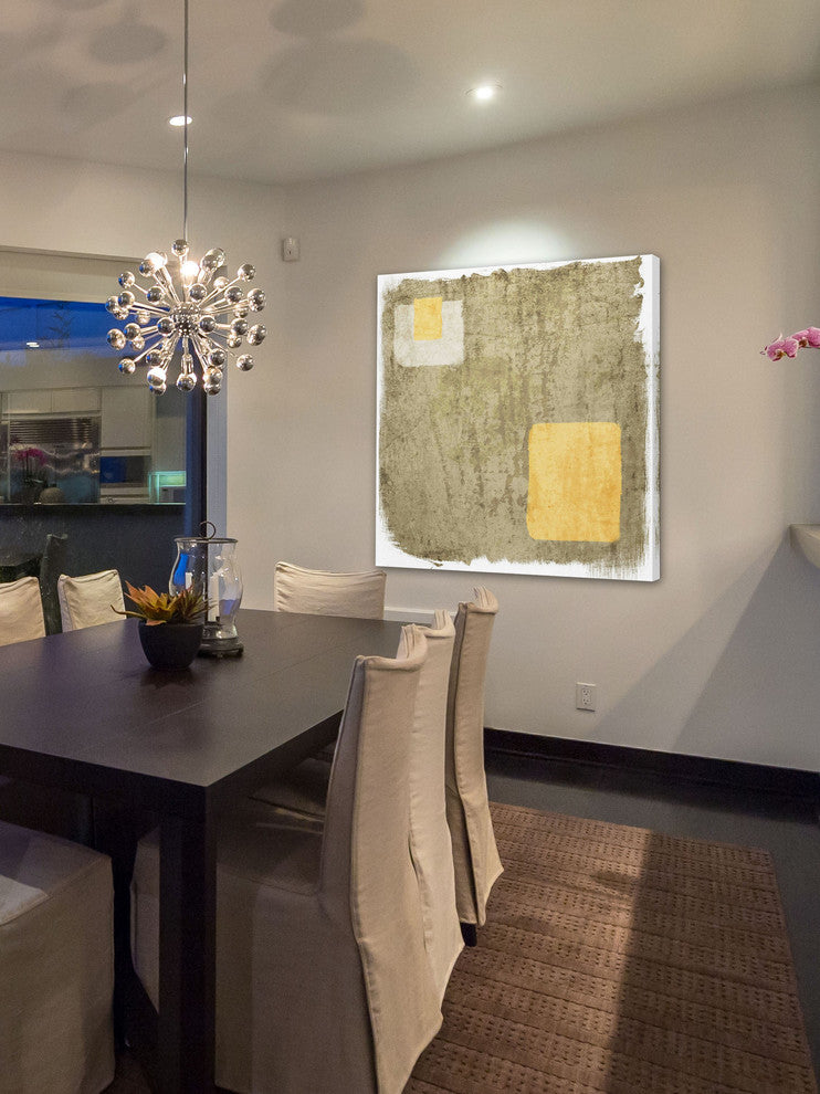 "Olive Square" Painting Print on Canvas by Irena Orlov