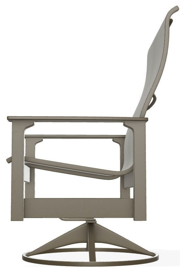 Leeward Sling Outdoor Swivel Rocker, Augustine Oyster/Beachwood