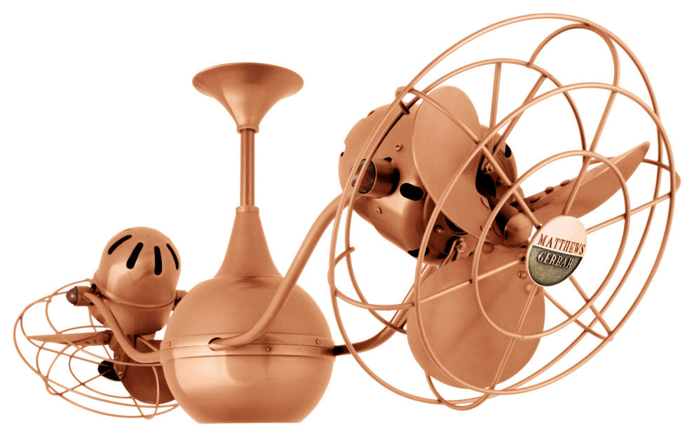 Vent Bettina Rotational Ceiling Fan, Brushed Copper