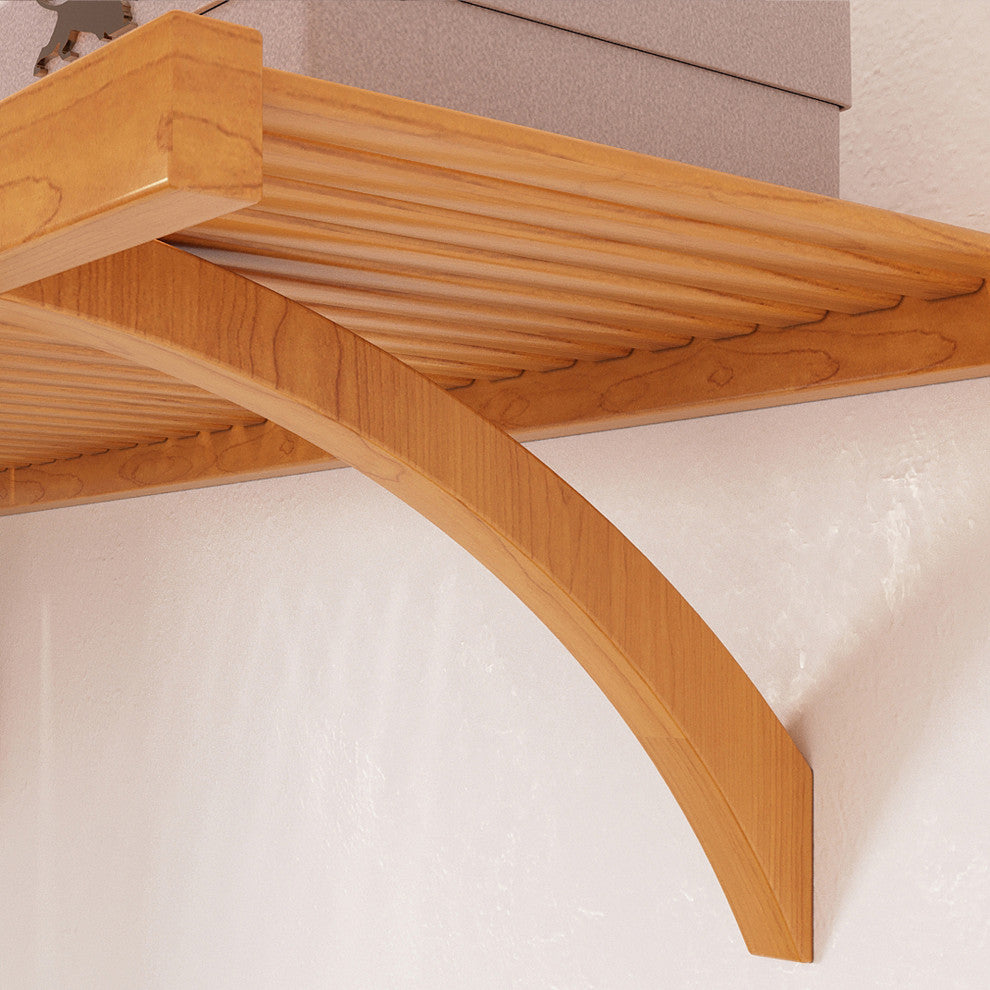 Solid Wood Walk-In Closet Organizer with 6-Drawers and 2-Doors, Honey Maple