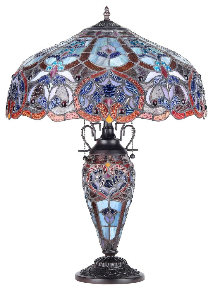 Sadie 3-Light Victorian Double Lit Table Lamp
