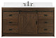 Rafter 60" Bathroom Vanity, Rustic Brown