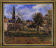 Camille Pissarro Kitchen Gardens, Pontoise Framed Premium Canvas Print, 20"x25"