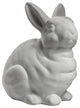 Terracotta Kneeling Rabbit Figurine Washed Gray Finish, Large