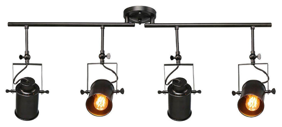 Black Split Rail 4 Spotlight Track Lighting