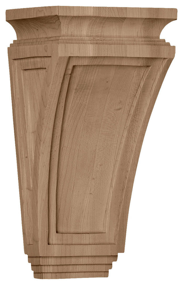 6"W x 4 3/4"D x 12"H Arts and Crafts Corbel, Red Oak