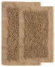 Bath Rug Cotton and Chenille Tufted, 34"x21" and 36"x24", Beige, Pattern Lima