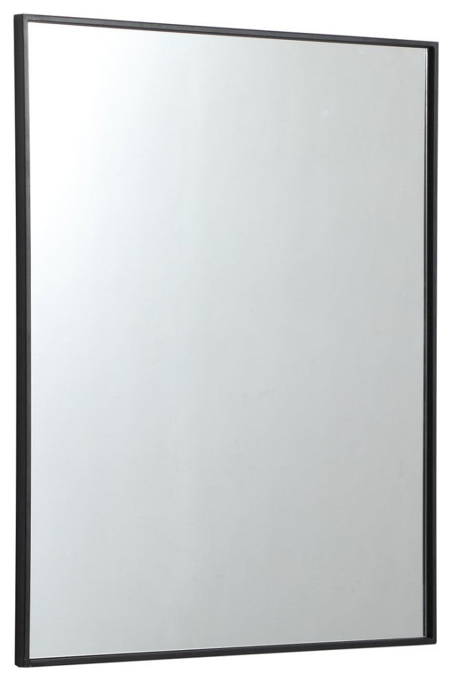 Elegant Decor MR43036BK Metal Frame Rectangle Mirror, 30", Black