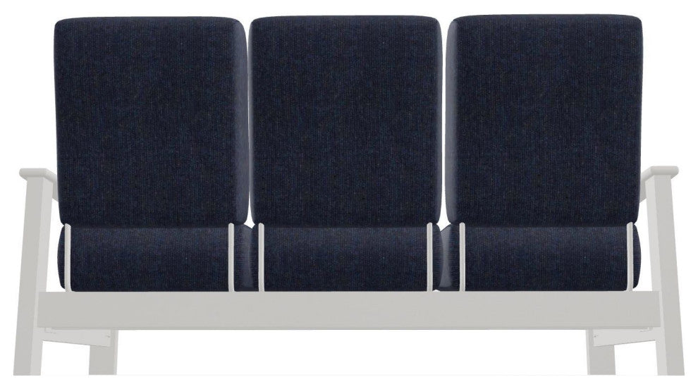 Leeward Deep Seat 3-Seat Outdoor Sofa, Indigo/Snow