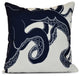 Gus, Animal Print Outdoor Pillow, Navy Blue, 16"x16"