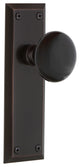 New York Plate Single Dummy Door Knob, Black