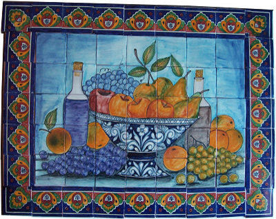 Fruit Bowl Bodegon. Clay Talavera Tile Mural
