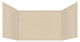 Transolid, Bath Wall Kit, Matrix Khaki, 36"x36"x24"