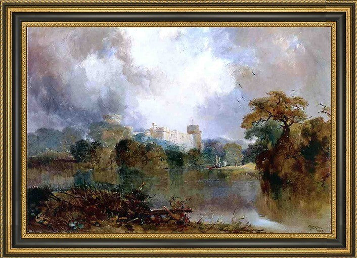 Thomas Moran Windsor Castle  Framed Premium Canvas Print, 18"x27"