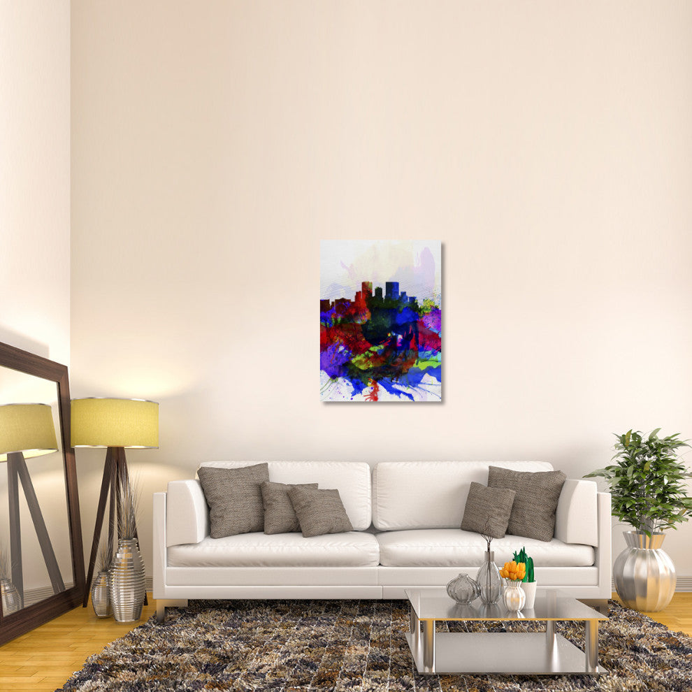"El Paseo Watercolor Skyline" Fine Art Print