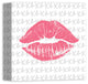 Valentine Pink Kiss 12x12 Canvas Wall Art