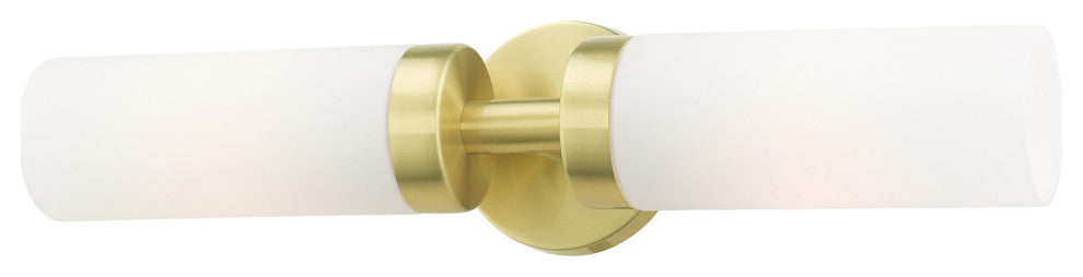 Satin Brass Nautical, Industrial, Contemporary, Urban, Sleek Vanity Sconce