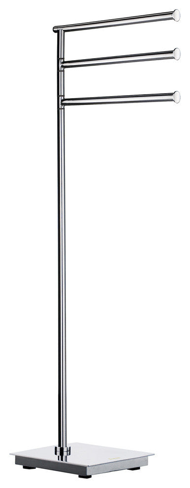 Outline Lite Triple Swing Arm Towel Rail Stainless Steel Polished