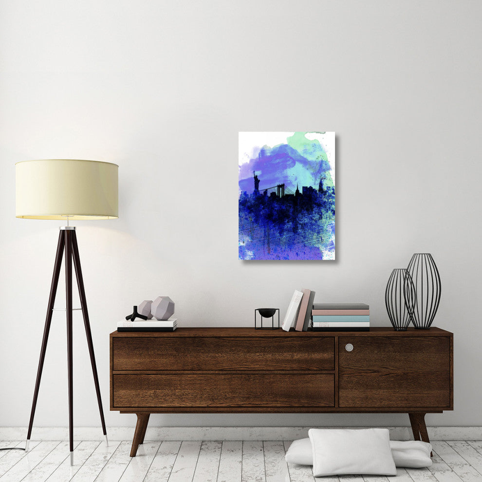 "New York  Watercolor Skyline 2" Fine Art Print